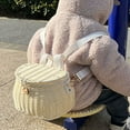 thumbnail image 3 of LJNYFDC Easy Clean Bike Basket Hand Woven Bicycle Basket E Scooter Storage Container Large Capacity Strong Load Bearing Bike Handlebar Basket with Straps, 3 of 7