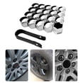 thumbnail image 2 of braveheart 20Pcs Car Wheel Nut Caps Auto Hub Screw Cover Thread Design Dust-Proof Bolt Rims Exterior Decoration High Fixation with a Clip 17mm Sliver, 2 of 8