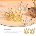 thumbnail image 7 of MUSEYA 2Pcs Mini Crown for Cake Golden Alloy for Party Favors at Baby Showers, 7 of 7