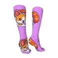 thumbnail image 3 of Bingfone Corgi In Sushi Roll Print Compression Socks for Women and Men Long Socks for Running Athletic Cycling Nurse, 3 of 8