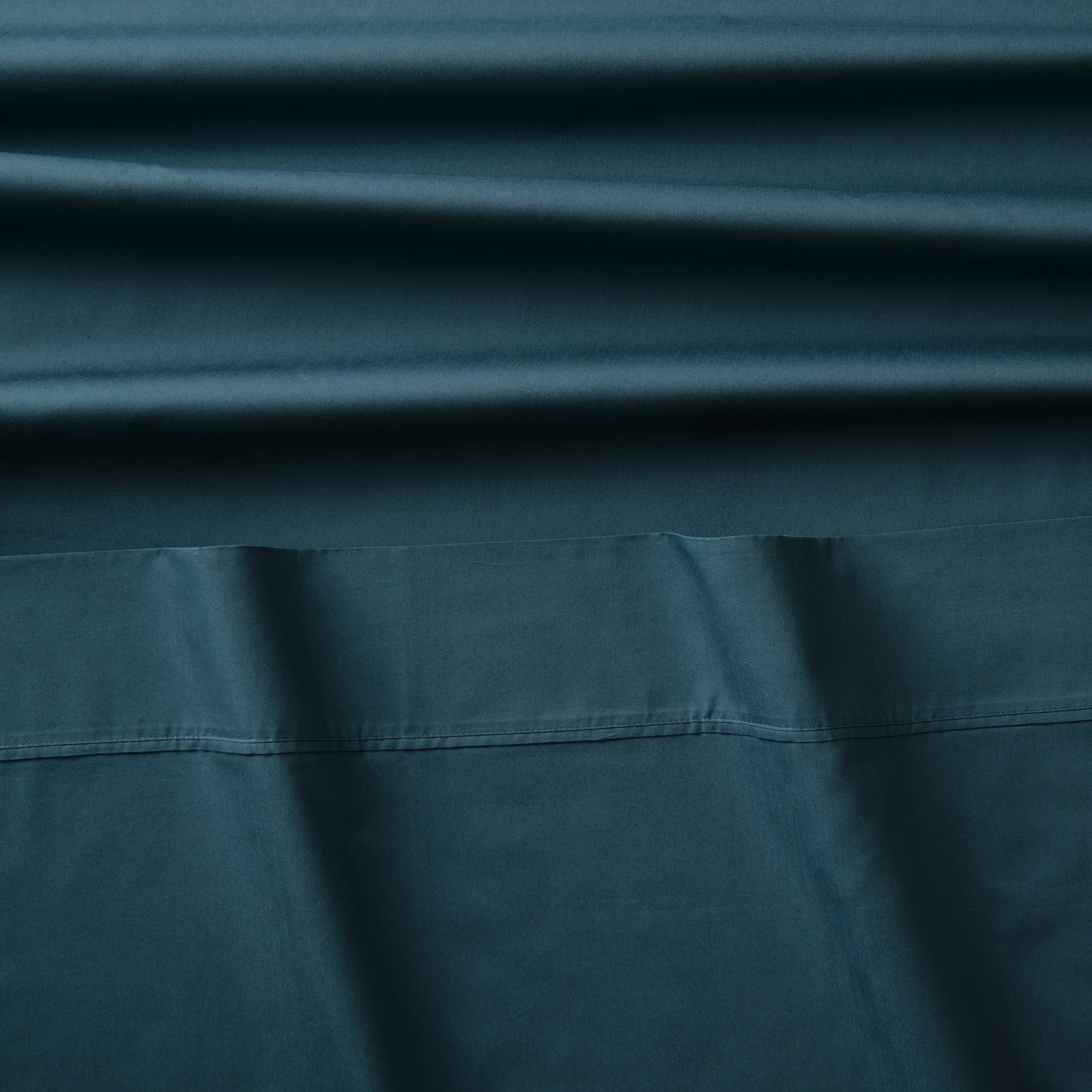Better Homes & Gardens 300 Thread Count Cotton Percale 3-Piece Teal Ocean Bed Sheet Set, Twin