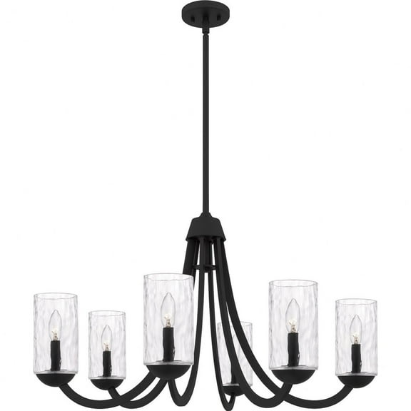 ALD5032MBK Quoizel Lighting Allard - 6 Light Chandelier-20 Inch Tall and 32 Inch Wide-Matte Black Finish