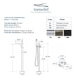 thumbnail image 5 of Transolid T4240-MB Roslyn Floor Mounted Tub Filler with Hand Shower in Matte Black, 5 of 11