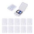 thumbnail image 1 of 10pcs Clear Plastic Memory Card Case Compatible with SD Micro SD T-Flash Card, 1 of 10