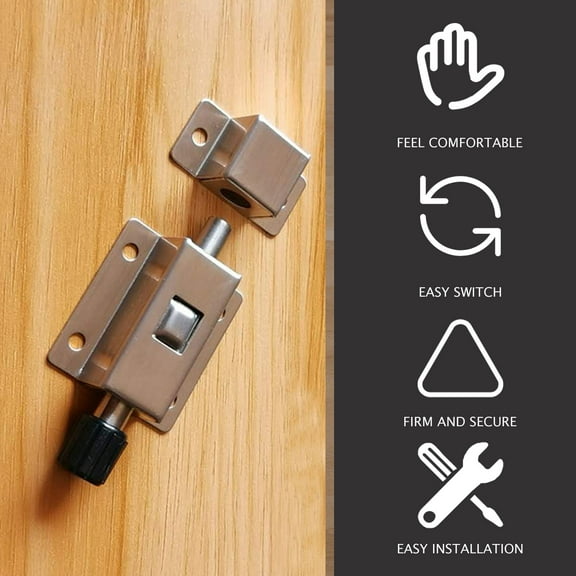 Masteelf 8 Pcs Garage Door Lock Deadbolt Lock Classic Color Door Lock 7.8X3.7CM Silver