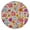 Pioneer Flower Floral-3, variant on Pioneer Flower Floral Print Pattern Round Fitted Tablecloth with Elastic Edge,Dining Table Cover Waterproof,Outdoor Round Tablecloth for Camping,Dining,Indoor and Outdoor