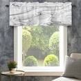 thumbnail image 4 of White Gray Marble Farmhouse Short Window Curtain Valances, Modern Minimalist Abstract Texture Rod Pocket Kitchen Valances for Living Room Bedroom Bathroom Cafe 42" x 12", 4 of 8