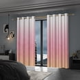 thumbnail image 2 of Lfeey Blackout Curtains for Living Room/Bedroom, Room Darkening Grommet Drapes, Light Pink, 42x72 inches, Set of 2, 2 of 6