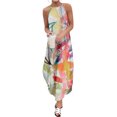 thumbnail image 4 of SMihono Robe d'Été pour Femmes Grande Taille Mode Femmes Été Décontracté Imprimé Camisole Sans Manches Longue Robe, 4 of 6