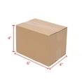 thumbnail image 2 of Qiushi 100 Pack 6x4x4 Corrugated Cardboard Boxes Small, Yellow Shipping Boxes for Mailing, Kraft Paper Gift Boxes for Packaging, Storage, Easy to Assemble, 2 of 9