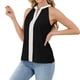thumbnail image 1 of Camisa de con Cuello en V y Sin Mangas para Mujer, para Oficina y Trabajo. Negro L, 1 of 9