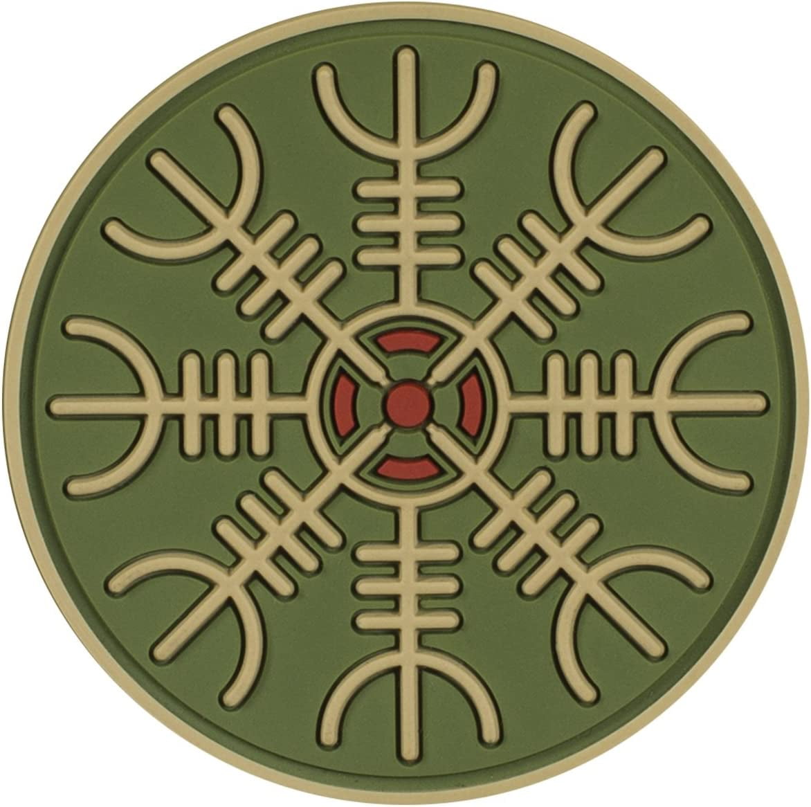Patch PVC Aegishjalmr Viking Brillant Dans Le Noir - 70mm Pour Airsoft, Paintball Et Vestes Tactiques - 8