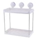 thumbnail image 1 of Estante organizador de baño de plástico de 2 niveles para pared de baño - Kit 2 niveles rectangulares, 1 of 9