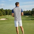 thumbnail image 4 of Trgacdwlo Color Block Men Polo Shirts Lightweight Quick Dry Short Sleeve Shirt for Men Summer Athletic Gym Golf Polo Shirt Men Gray XXXL, 4 of 8