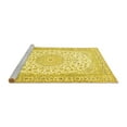 thumbnail image 2 of Ahgly Company Machine Washable Indoor Rectangle Medallion Yellow Traditional Area Rugs, 2' x 3', 2 of 4