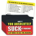 thumbnail image 3 of Bad Parking Cards You Absolutely Suck At Parking Cards Funny Parking Violation 2x3.5 Inch Reasons Violation Bad Parking Notes Funny Labels for Hilarious Prank, 3 of 8