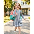 thumbnail image 4 of Aideaone Toddler Girls Long Sleeve Polo Dress with Matching Heart Crossbody Bag 2T-7T, 4 of 7