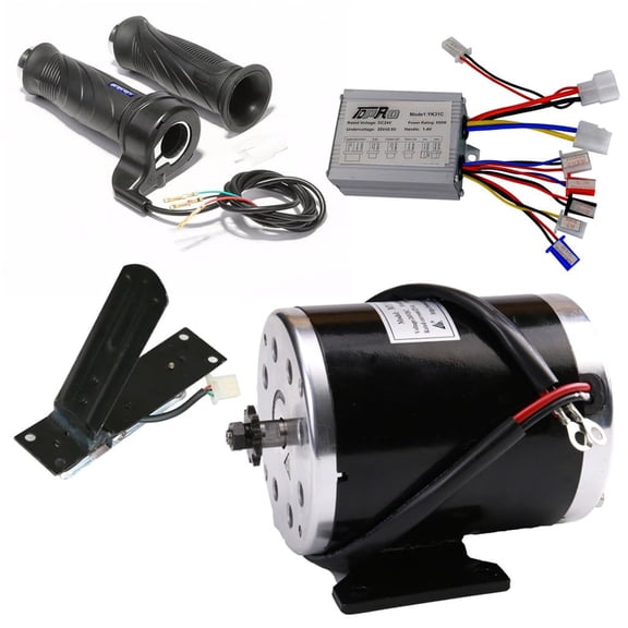 24V 500W Brush Electric Motor Controller Throttle Pedal MY1020 for Electric Scooter ATV Quad Razor Buggy Dirt Bike Go Kart Dolly Cart Lawn Mower Drift Trike DIY