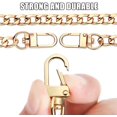 thumbnail image 3 of 4 Pieces Purse Chain Strap Purse Strap Extender DIY Flat Chain Strap Handle Bag Accessories Charms Decoration for Purse Handbags Shoulder Bag (Gold,7.9 Inch), 3 of 5