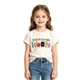 thumbnail image 3 of Ruiwill School Shirts For Girls Summer Crew Neck Short Sleeve Kids Tops Casual Back To School Letter Print School Outfits For Girls Size 2-3 Years, 3 of 3