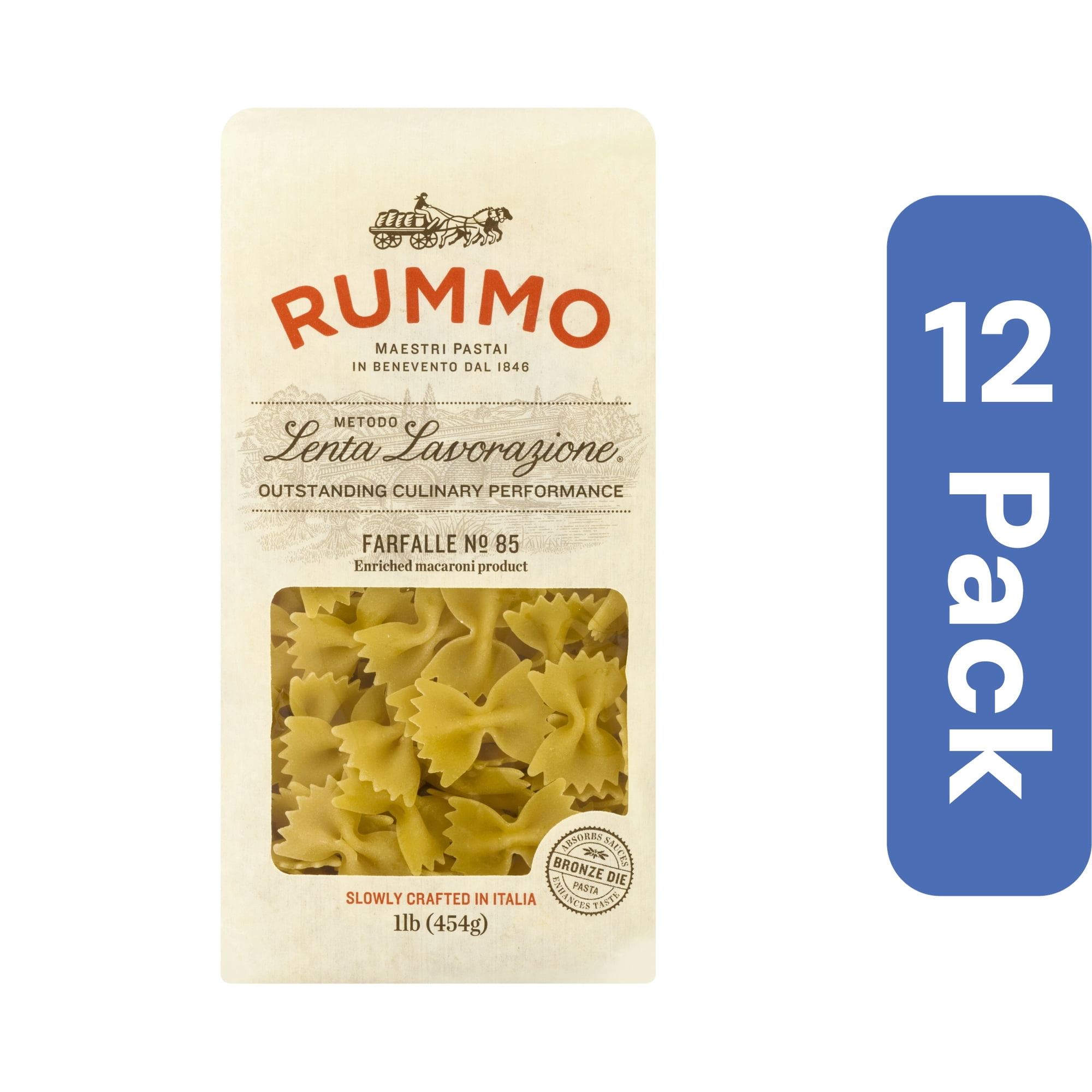 Rummo Farfalle Pasta 1 lb (Pack Of 12)