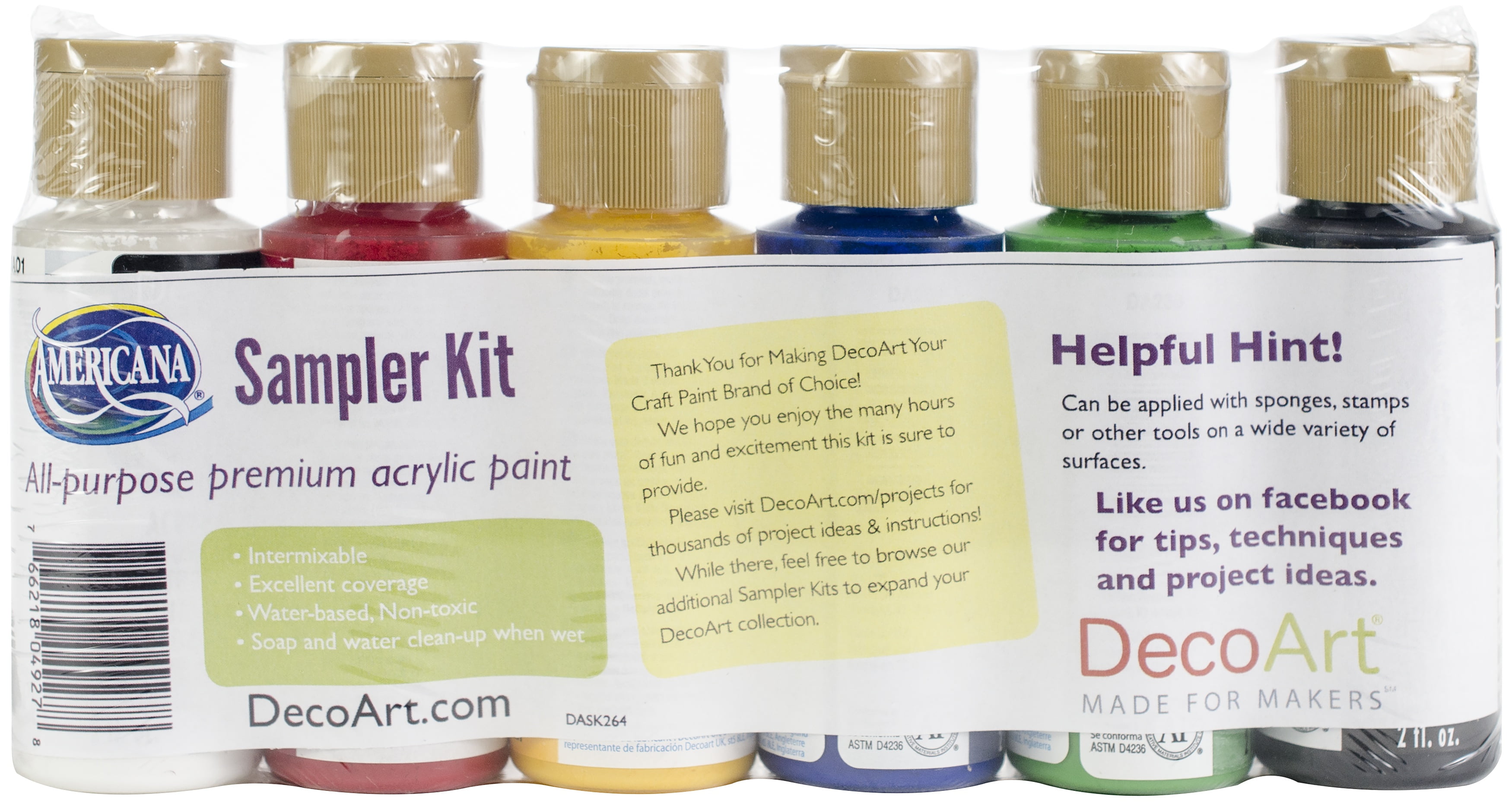 Americana Acrylics Value Pack 6/PkgPrimary