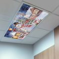 thumbnail image 2 of 4 Pack Christmas Xmas Fluorescent Light Covers for Ceiling Lights Tree Snowman Winter Scene Bird Magnetic Ceiling Light Covers Overhead Light Filters for Office Classroom Home, 2 of 9