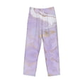 thumbnail image 4 of Daiia Lavender Glitter Foil Stripes Men's Sleep Pant with Pockets and Drawstring,Pajama Pants-X-Large, 4 of 9