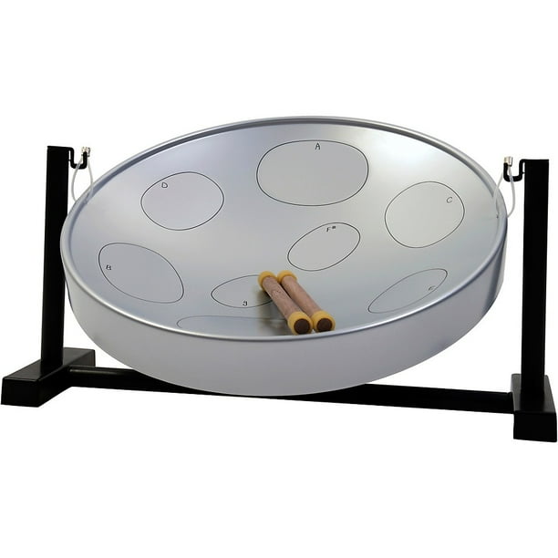 Panyard Jumbie Jam Steel Drum Kit with Table Top Stand, Silver