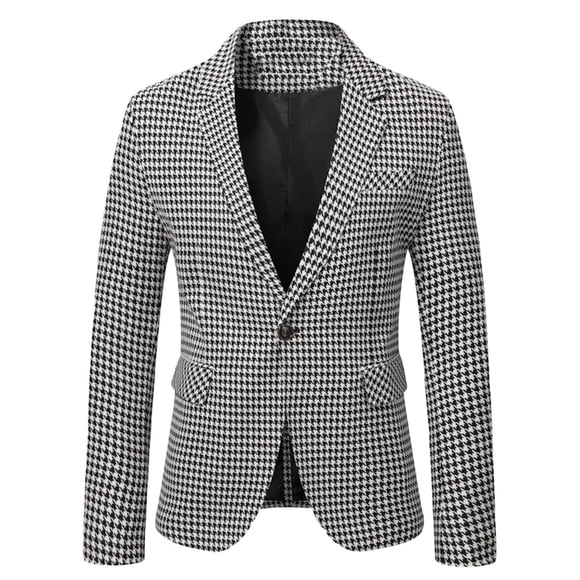 Dvkptbk Mens Slim Suit Blazer Jacket Single Two Button Blazer Jacket Lightweight Blazer Jacket Casual Suit Jacket