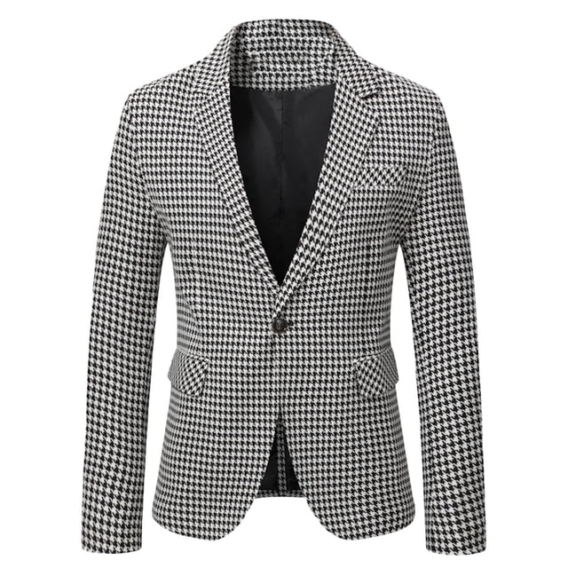 Dvkptbk Mens Slim Suit Blazer Jacket Single Two Button Blazer Jacket Lightweight Blazer Jacket Casual Suit Jacket