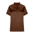 thumbnail image 2 of TaTaai Women's Satin V-Neck Blouse Short Sleeve Loose Fit Spring Summer Casual Chic Top Shirt for Daily Work Office Party Vacation Gift, 2 of 7