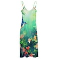 thumbnail image 5 of Flower Hummingbird Sleeveless Dress for Women Clothing Female Women's Summer Skirt, 5 of 7