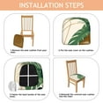 thumbnail image 4 of Palm Leaves Abstract Art Seat Covers for Dining Room Chairs Set Of 4,Stretch Printed Washable Chair Seat Cover with Elastic Ties and Button,Removable Waterproof Couch Cushion Covers, 4 of 6
