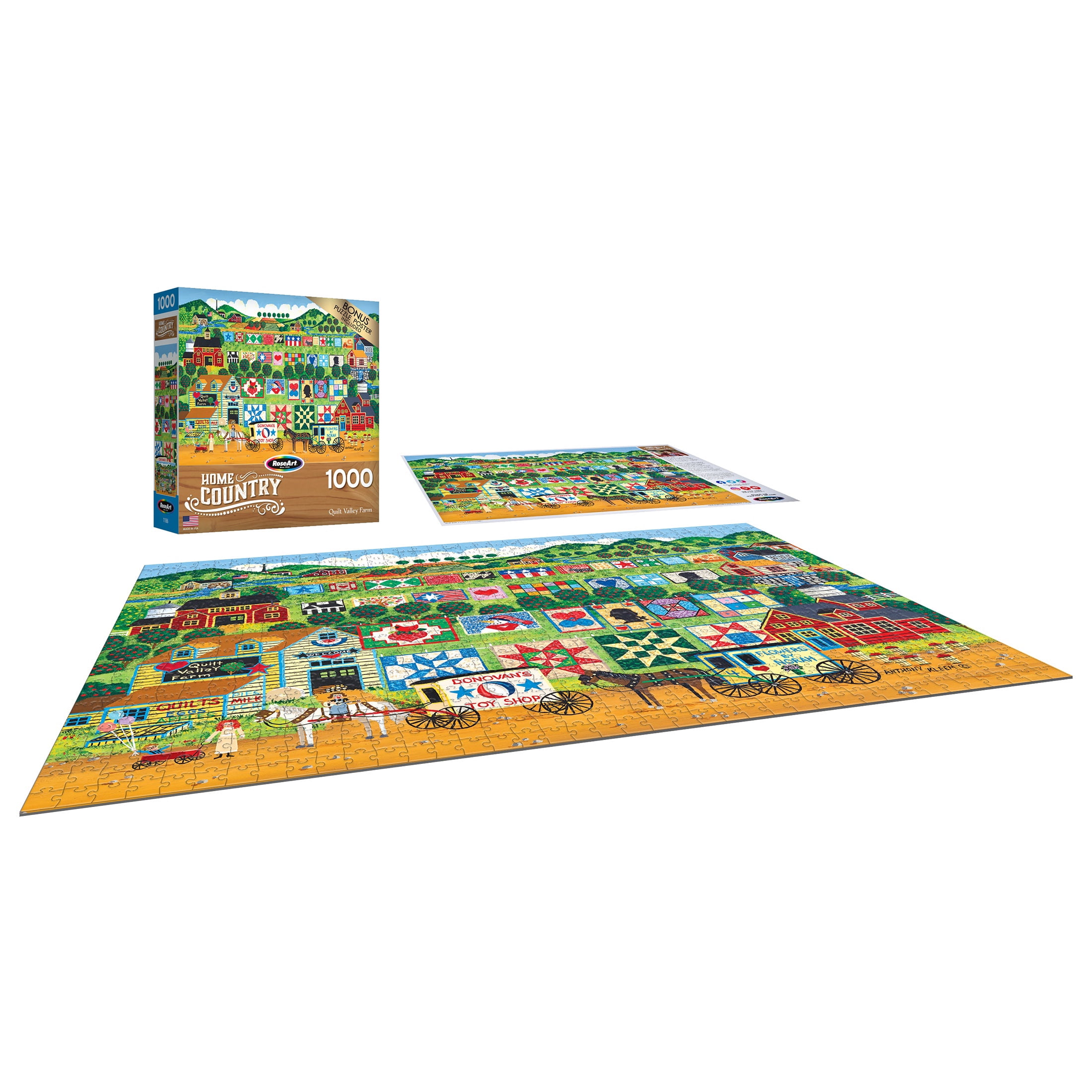 Home Country - Quilt Valley Farm 1000 Pieces, Jigsaw Puzzle