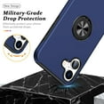 thumbnail image 3 of Entronix Heavy Duty Ring Case Designed for iPhone 16 Plus, Shockproof Slim Fit Kickstand, Navy, 3 of 6
