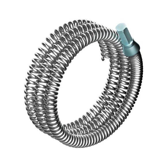 Desatascador de desagües con cable y accesorio de acero, herramienta para desatascar fregaderos. Longitud 2m