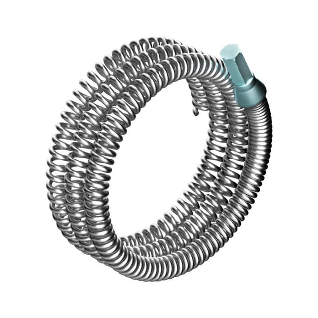 Desatascador de tuberías flexible y práctico con cable de barrena para desagües. Longitud 2m