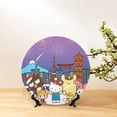 thumbnail image 3 of Lsque Sanrio Pattern Ceramic Decorative Plate Decorative Plates with Display Stand Personalized Porcelain Plate Ceramic Ornaments for Wall Hanging Decoration-8in, 3 of 6