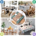 thumbnail image 4 of Multicolor Geometric Boho Pattern Square Tablecloth,Waterproof Square Table Cover,Wipeable Spillproof Washable Table Cover for Home Kitchen Party Decor 42"X42"(107x107cm), 4 of 6