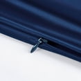 thumbnail image 5 of PiccoCasa 1 Pc 19 Momme Silk Pillowcase with Hidden Zipper Non-Standard Navy Blue 16" x 16", 5 of 7
