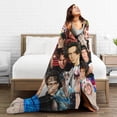 thumbnail image 6 of Blanket Chase Hudson Soft and Comfortable Wool Fleece Throw Blankets for Sofa Office car Camping Yoga Travel Home Decoration Cozy Plush Beach Blanket Gift, 6 of 9