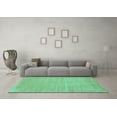 thumbnail image 3 of Ahgly Company Indoor Rectangle Solid Turquoise Blue Modern Area Rugs, 5' x 8', 3 of 4