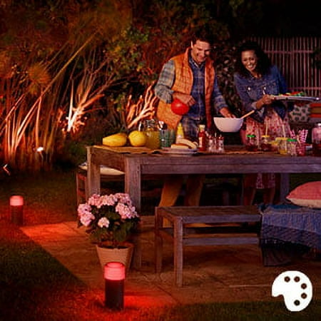 Philips - Hue Econic Outdoor Wall Light - White and Color Ambiance