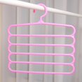 thumbnail image 2 of 1/5 Pack Multi-Functional 5-Layer Pants Hangers Non-Slip Wardrobe Multi-Layer Trouser Rack Scarf Rack Silk Scarf Tie Hanger Space Saver Closet Organization, 2 of 6