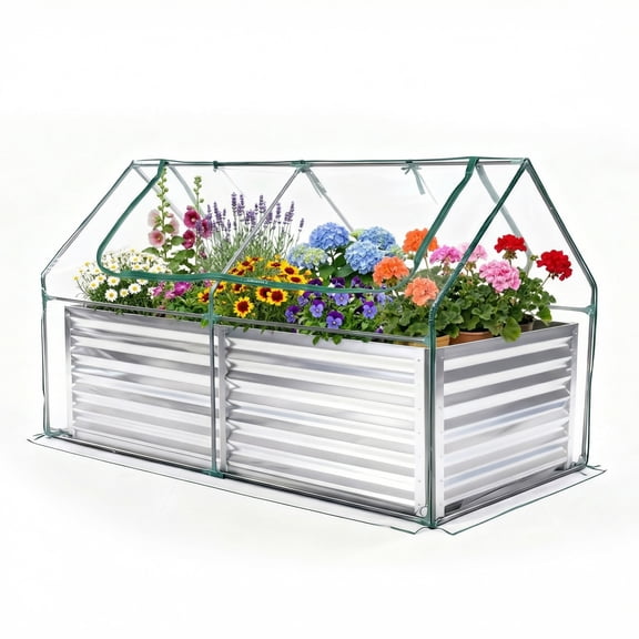 EDX 6 ft. x 3 ft. x 2 ft. Mini Greenhouse with 2 Zipper Doors & Water Resistant UV Protected ,for Flowers, vegetables and herbs ,Transparent