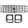 thumbnail image 2 of Garage-Pro Grille Assembly Kit Compatible with 1992-1995 Chevrolet G10, Fits G20, Fits 1992-1996 G30, Fits P30, Silver Shell with Black Insert, 2 of 4
