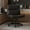 Black, variant on Armless Criss Cross Chair Comfy Cross Legged Home Office Desk Chair Computer Chair Vanity Chair for Makeup Room, Living Room Chairs (Cream)