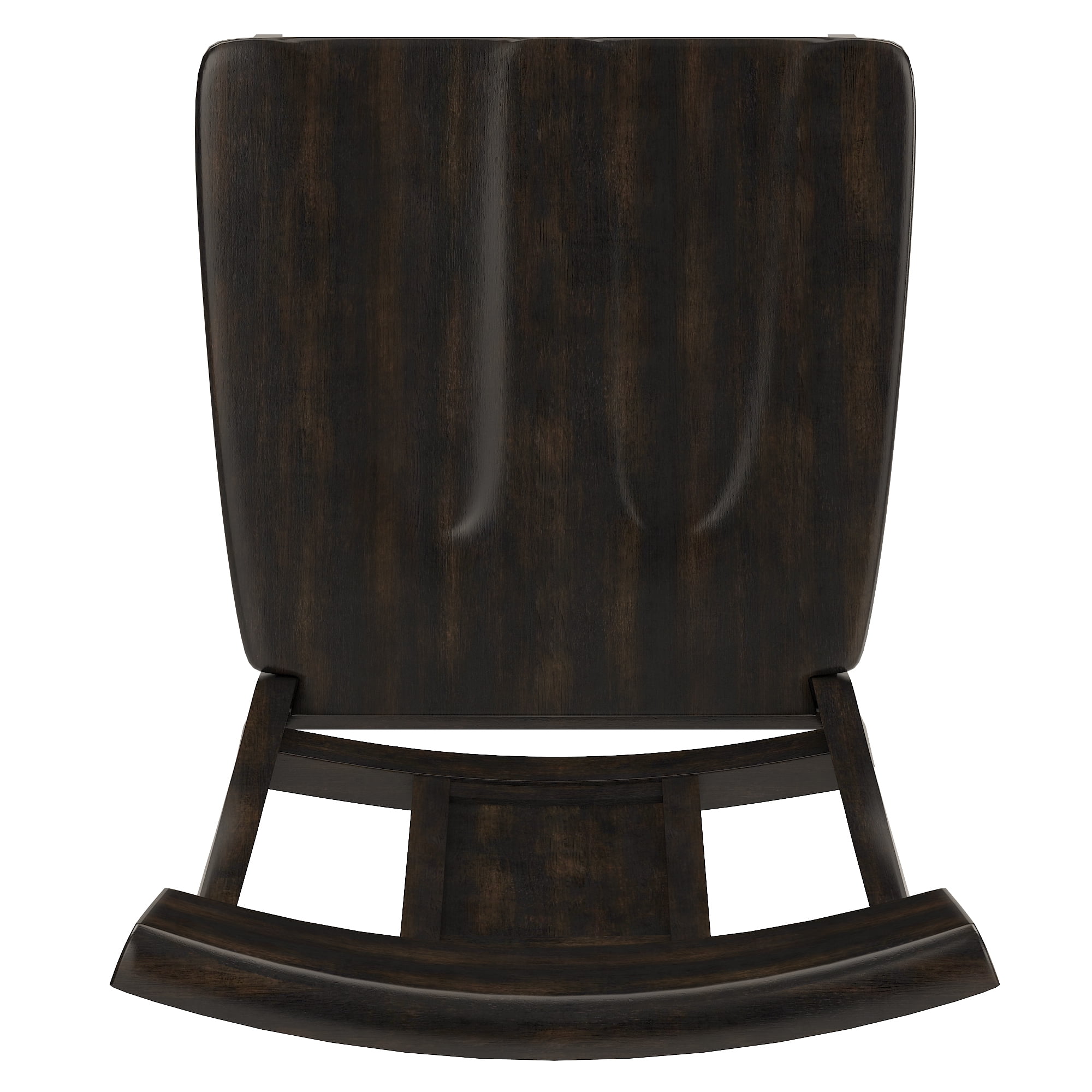 Weston Home Farmhouse Vintage Panel Back Solid Wood Counter Height Chair, Set of 2, Antique Black