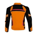 thumbnail image 5 of AirTrek Men Mesh Motorcycle Touring Waterproof Rain Armor Biker Jacket Orange M, 5 of 6